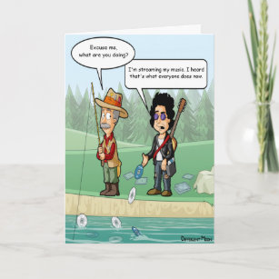 Carte Musique Streaming Funny Pun Birthday Card