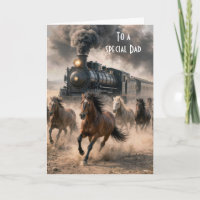 Mustangs sauvages courant le long d'un train vinta