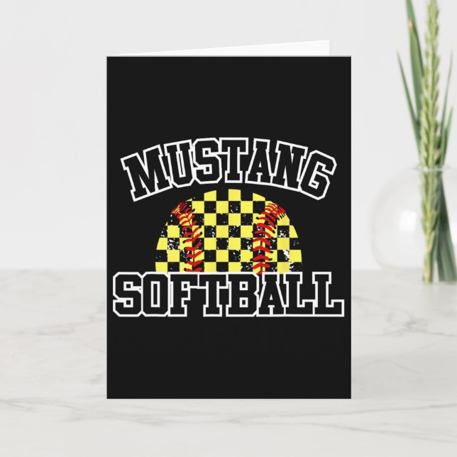 Carte Mustangs Softll Mom Mustangs School Spirit Sports  (Devant)