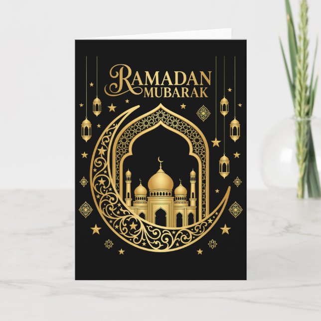 Carte Musulman Cool Ramadan Priant Foi Culte (Devant)