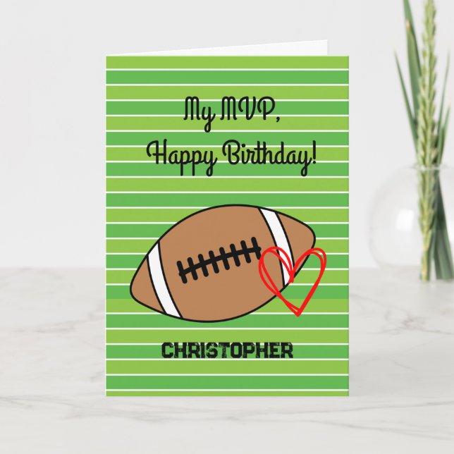 Carte MVP Football Anniversaire (Devant)