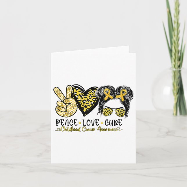 Carte Mwpp Leopard Peace Love Cure Chilhood Cancer Awar (Devant)