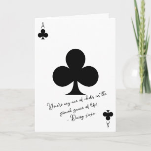Carte My Ace of clubs petit ami anniversaire valentines