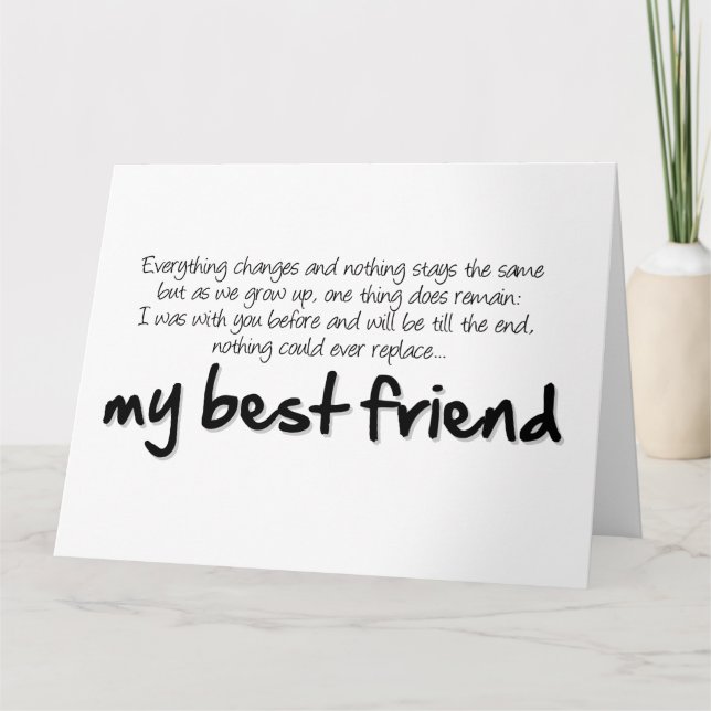 Carte My best friend (Devant)