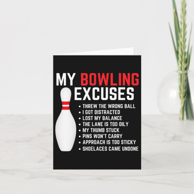 Carte My Bowling Excusez Bowler Funny Bowling Women Men (Devant)