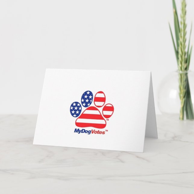 Carte My Dog Votes USA Notecards (Devant)