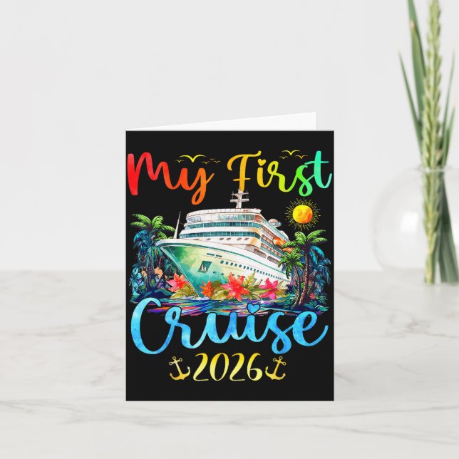 Carte My First 2026 Cruise Trip Kids Vacation Matching F (Devant)