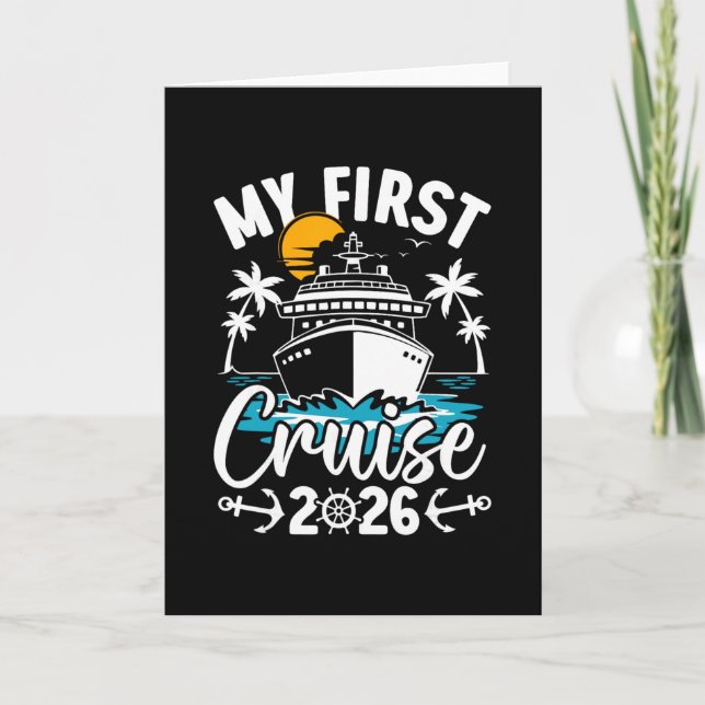 Carte My First Cruise 2026 Cute Family Vacation Cruising (Devant)