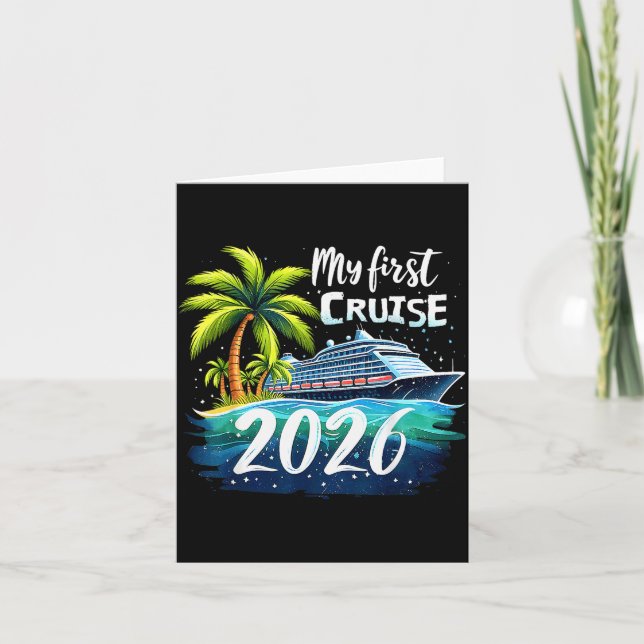 Carte My First Cruise 2026 Funny First Time Cruise Vacat (Devant)