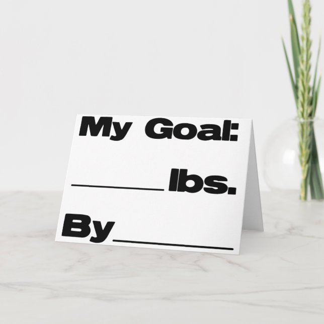 Carte My Goal in Pounds (Devant)