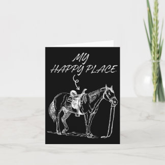 Carte My Happy Place Horse Lover Horseback Riding Equest