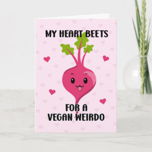 Carte My Heart Beets for a Vegan Weirdo, Valentine´ Card