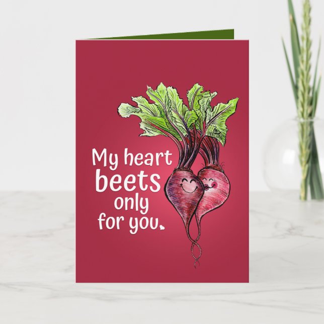 Carte "My Heart Beets Only for You" (Devant)
