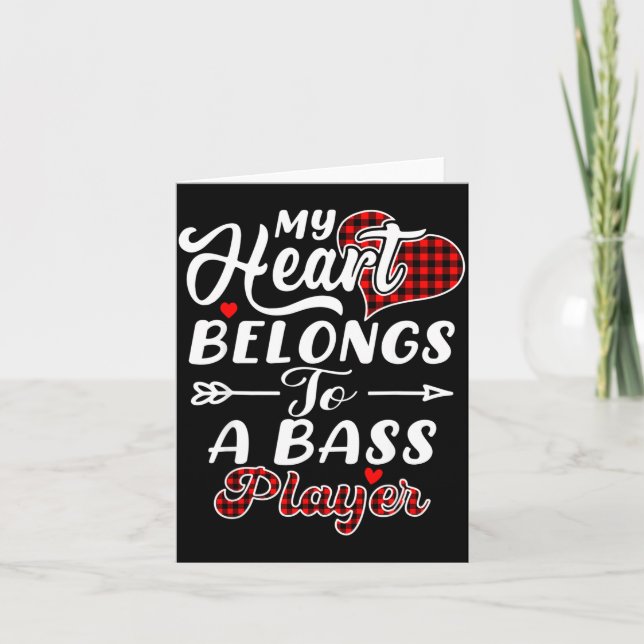 Carte My Heart Belongs To A B Player Shirt Funny Valenti (Devant)