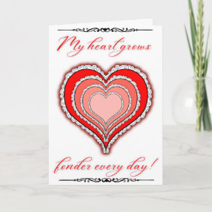 Carte My Heart Grows Fonder Valentine's Day Card