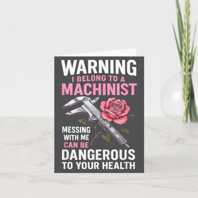 Carte My Knight In Machinist Wife Girlfriend Funny Anniv (Devant)