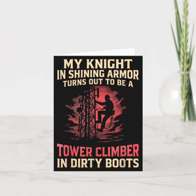 Carte My Knight In Shining Funny Tower Climber Wife Wome (Devant)