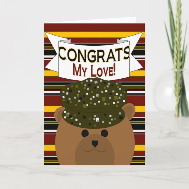 Carte My Love - Félicitations au soldat de l'Armée ! (Devant)