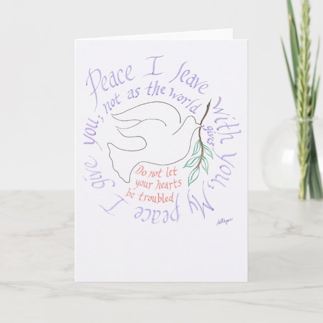Carte My Peace I Give to You (Devant)