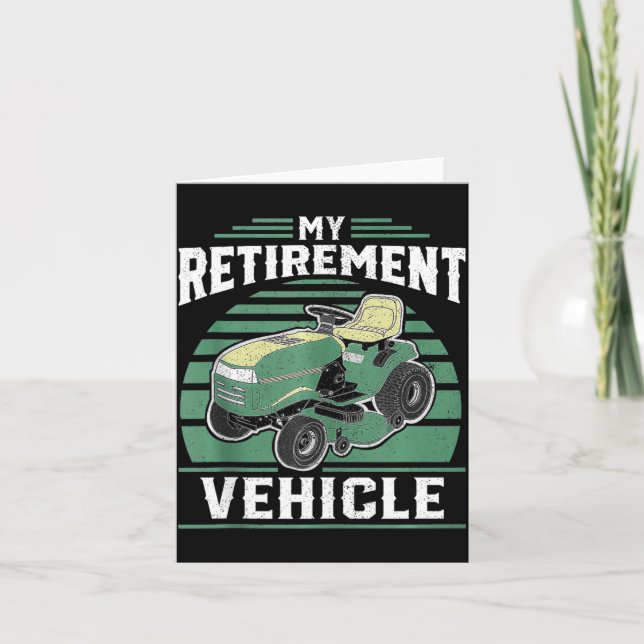 Carte My Retirement Vehicle Funny Riding Lawn Mower Retr (Devant)