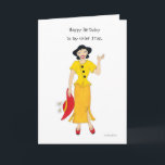 Carte My sister Fran<br><div class="desc">Girl in a bright yellow outfit and holding a bright red hat.</div>