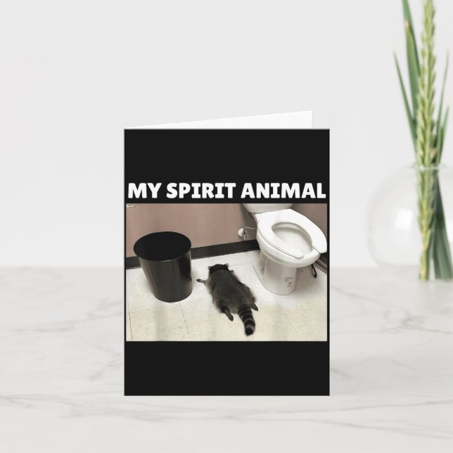 Carte My Srit Animal Raccoon Trash Panda Drunk In The Ba (Devant)