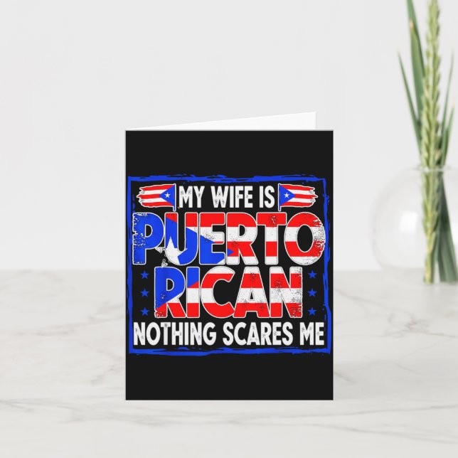 Carte My Wife Is Puerto Rican Nothing Es Me Funny Puerto (Devant)