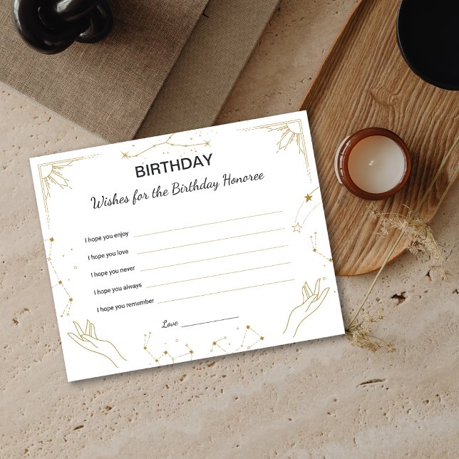 Carte Mystic Horoscope Moon Anniversaire Invité (Mystic Horoscope Moon Birthday Guest Wishes Card)