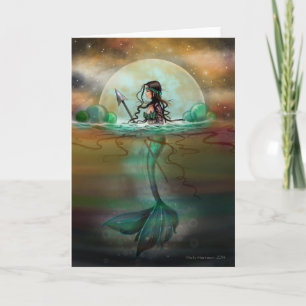 Carte Mystic Sea Mermaid Imaginaire Art par Molly Harris