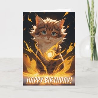 Carte Mystic Tiger Chat Feu familier