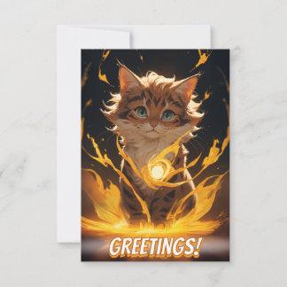 Carte Mystic Tiger Chat Feu familier