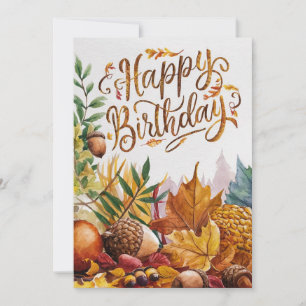 Carte Mystical Cute Woodland Automne automne heureux Ann