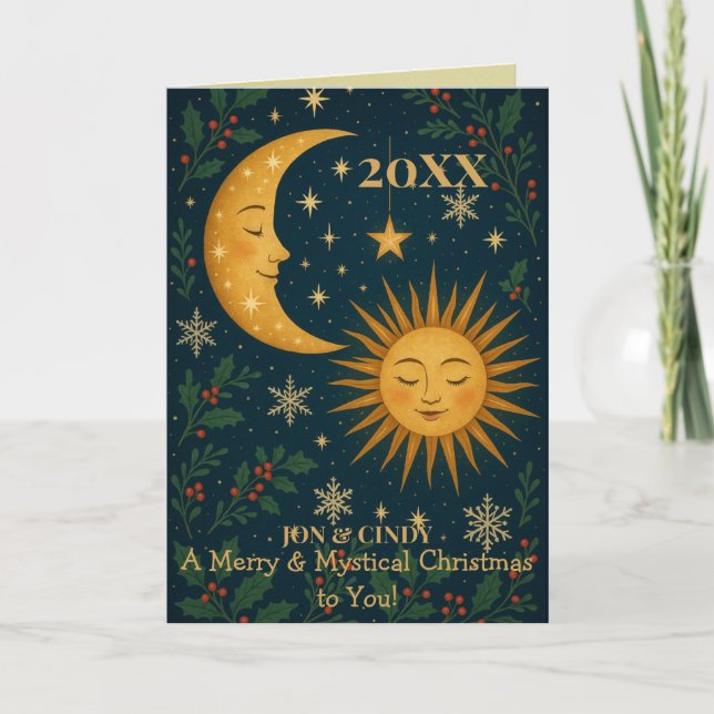 Carte Mystical Sun & Moon Custom Christmas (Devant)