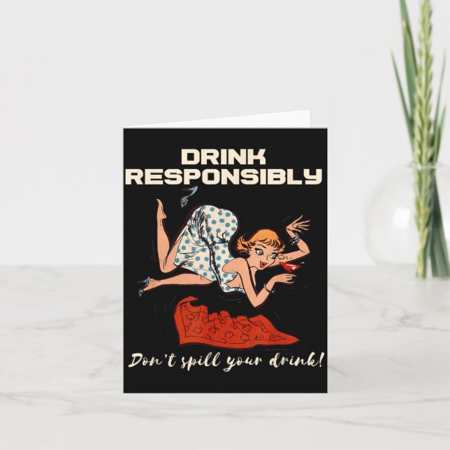 Carte N Up Drinking Shirt Design Don't Sll Drink Resnsib (Devant)