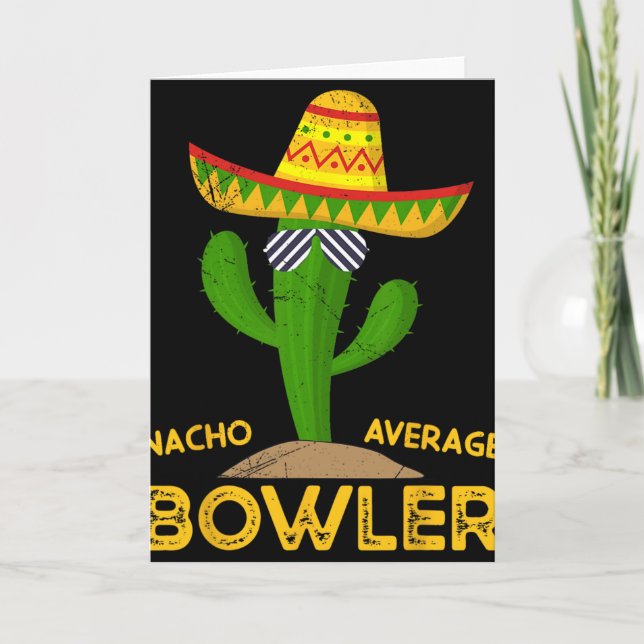Carte Nacho Average Bowler Cinco De Mayo Famille Mexicai (Devant)