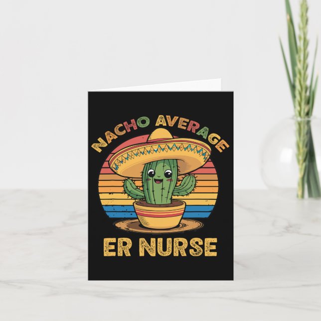 Carte Nacho Average Er Infirmière Mexicaine Cinco De May (Devant)