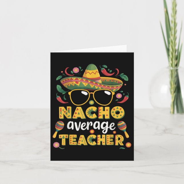 Carte Nacho Enseignant moyen Apple Cinco De Mayo Enseign (Devant)