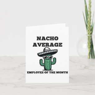 Carte Nacho Moyen Employé Du Mois Mexicain Cinco 