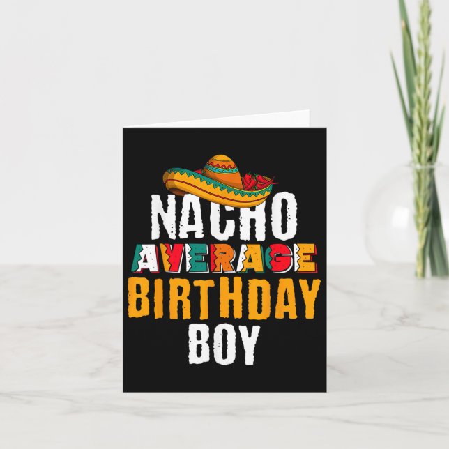 Carte Nacho Moyenne Anniversaire Garçon Cinco De Mayo Fu (Devant)