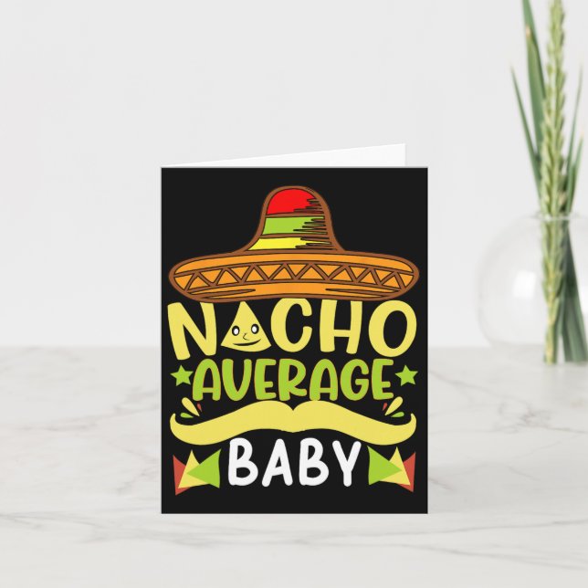 Carte Nacho Moyenne Bébé Funny Cinco De Mayo (Devant)