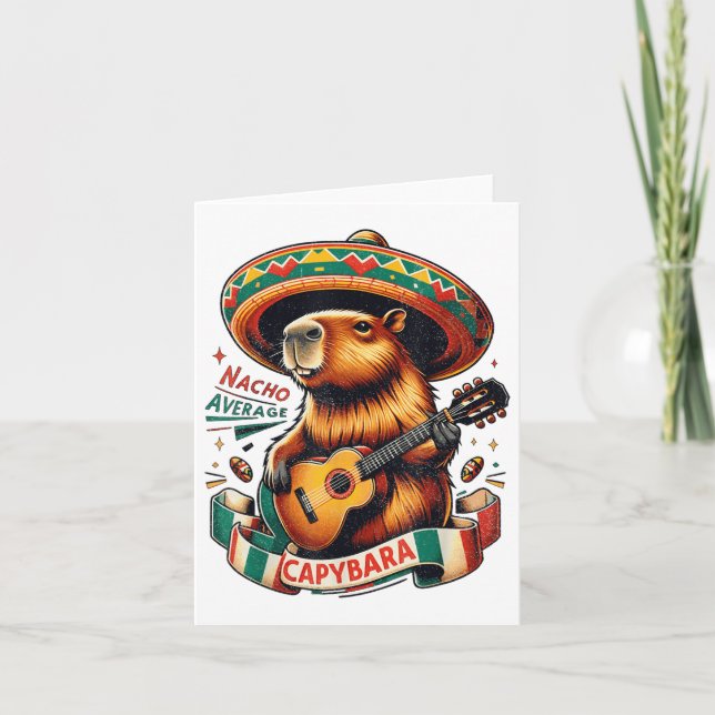 Carte Nacho Moyenne Capybara Cinco De Mayo Hommes Garçon (Devant)
