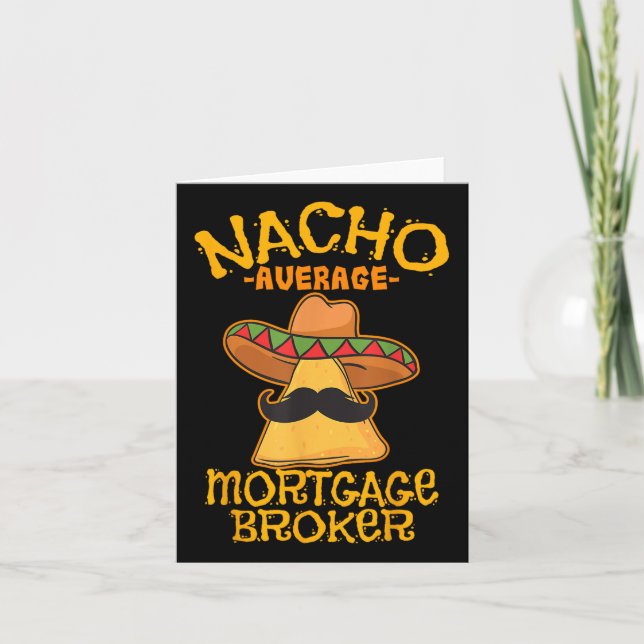 Carte Nacho Moyenne Courtier hypothécaire Agent Prêt Cin (Devant)