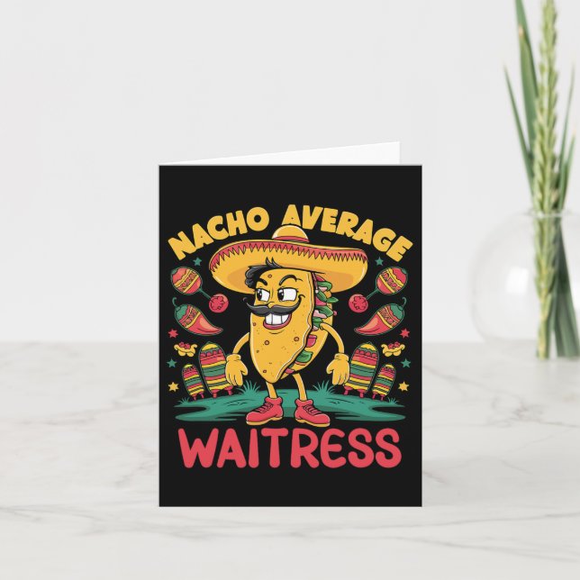 Carte Nacho Moyenne de la serveuse Cinco De Mayo Mexicai (Devant)