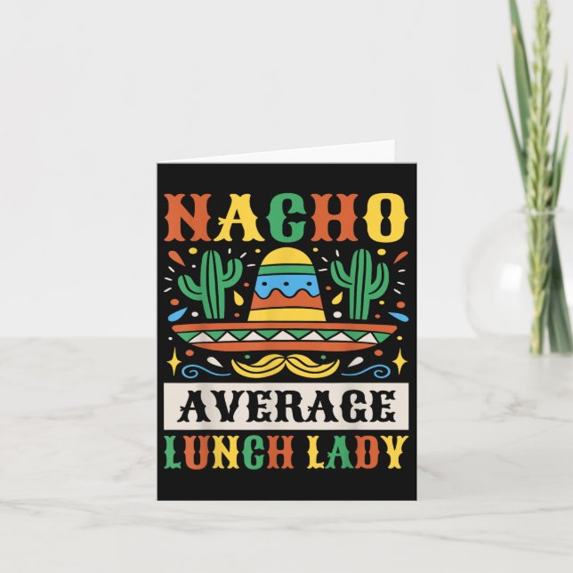 Carte Nacho Moyenne Déjeuner Lady Cinco De Mayo Mexicain (Devant)