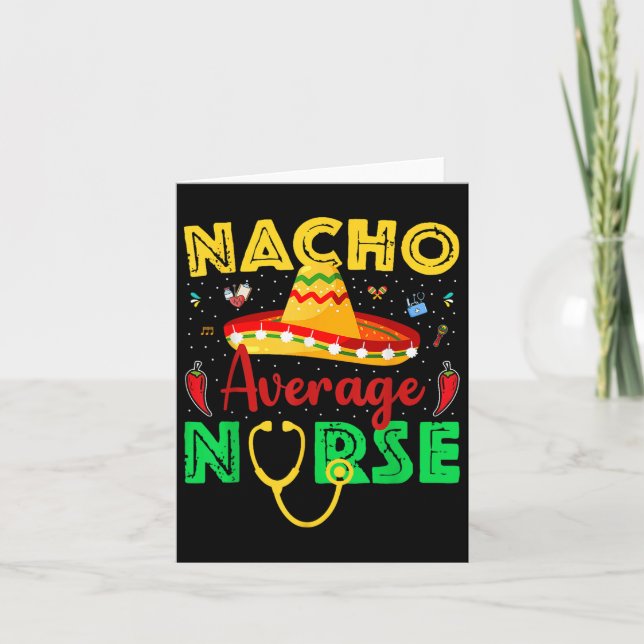 Carte Nacho Moyenne Infirmière Cinco De Mayo Fiesta Mexi (Devant)