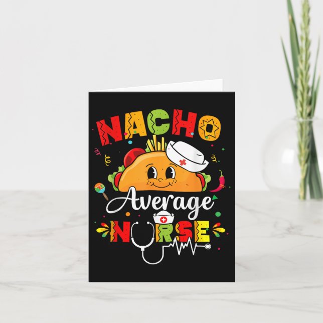 Carte Nacho Moyenne Infirmière Cinco De Mayo Fiesta Mexi (Devant)