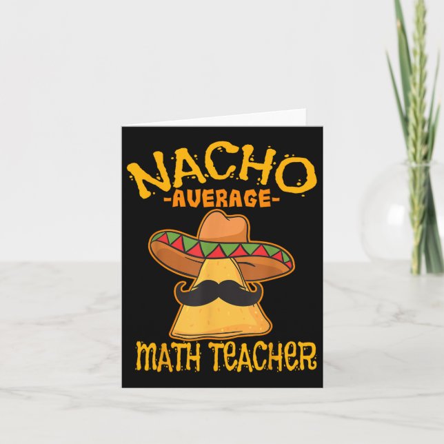 Carte Nacho Moyenne Mathématiques Enseignant Mathématiqu (Devant)