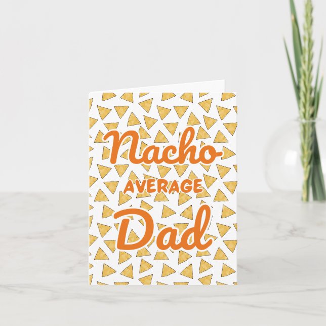 Carte Nacho Moyenne Papa Aquarelle (Devant)