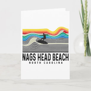 Carte Nags Head Beach Caroline du Nord Surfboarder Homme