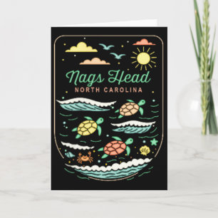 Carte Nags Head Nc Vacances à la plage mignonnes amoureu